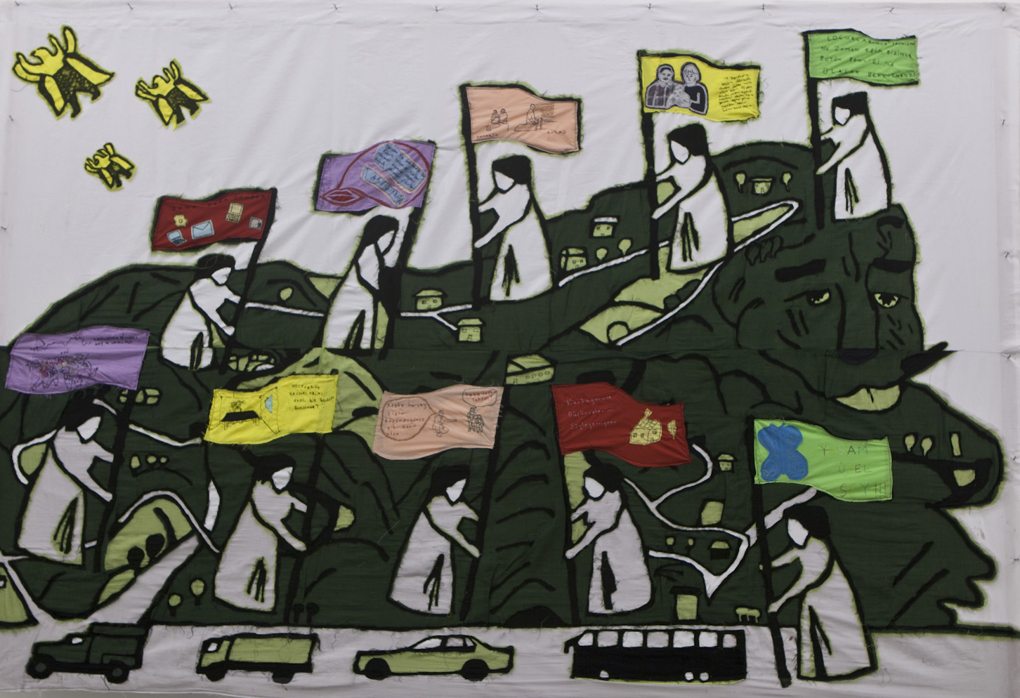 Women's Song, 2010 — Embroidery on fabric, 190 x 300 cm, 2nd Antakya Biennial