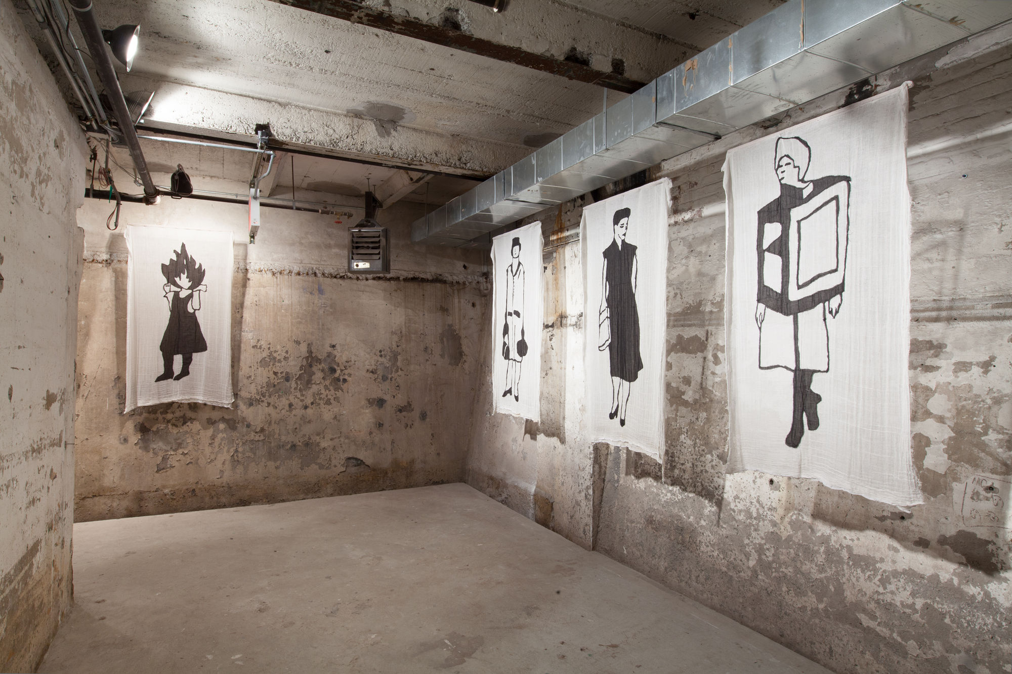 Better Homes exhibition installation view with textile works